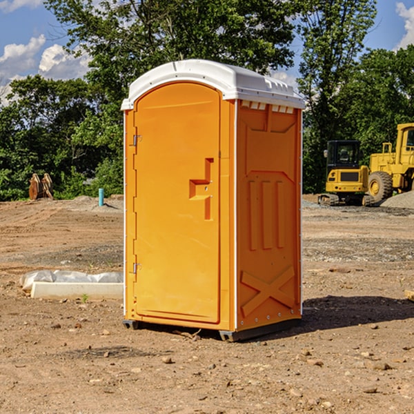 what is the maximum capacity for a single portable restroom in Rush OH